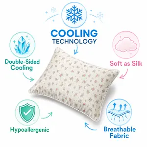 Cooling Pillowcase, Nylon Cooling Pillowcase, Ice Silk Pillow Cover, Double Sided Cooling, Breathable Pillowcase, Lightweight, Hot Sleepers, Night Sweats, Machine Washable, Soft Pillowcase, Father's Day Gift, Gift for Women, Gift for Men, Summer Bedding
