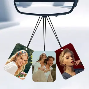 Custom Air Fresheners with Picture - Personalized Double Sided Photo Air Freshener, Customized Air Freshener for Car Wardrobe Bathroom Hanging Ornaments