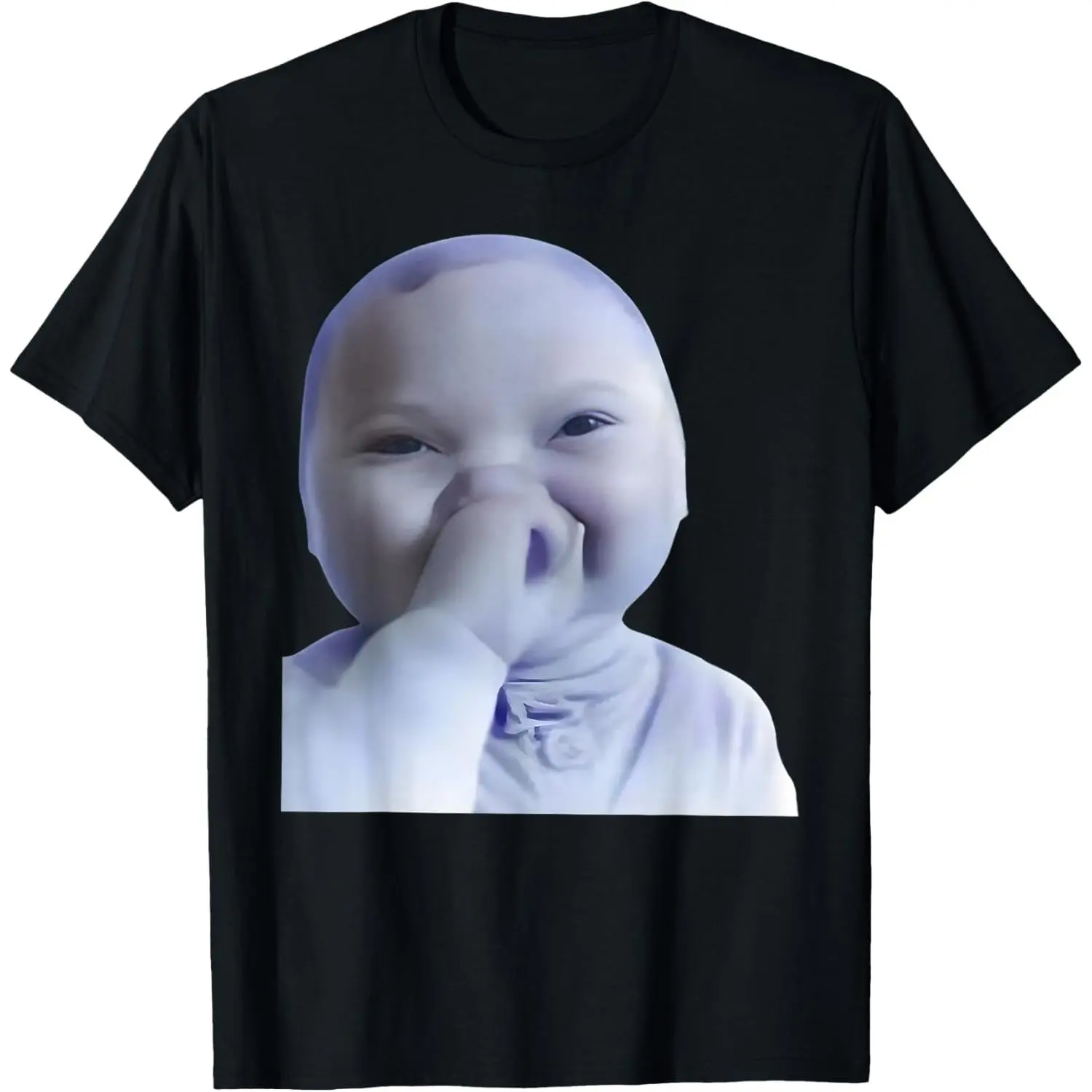 Funny AI Baby Laughing Meme Graphic Gen Z Humor Viral Meme T-Shirt