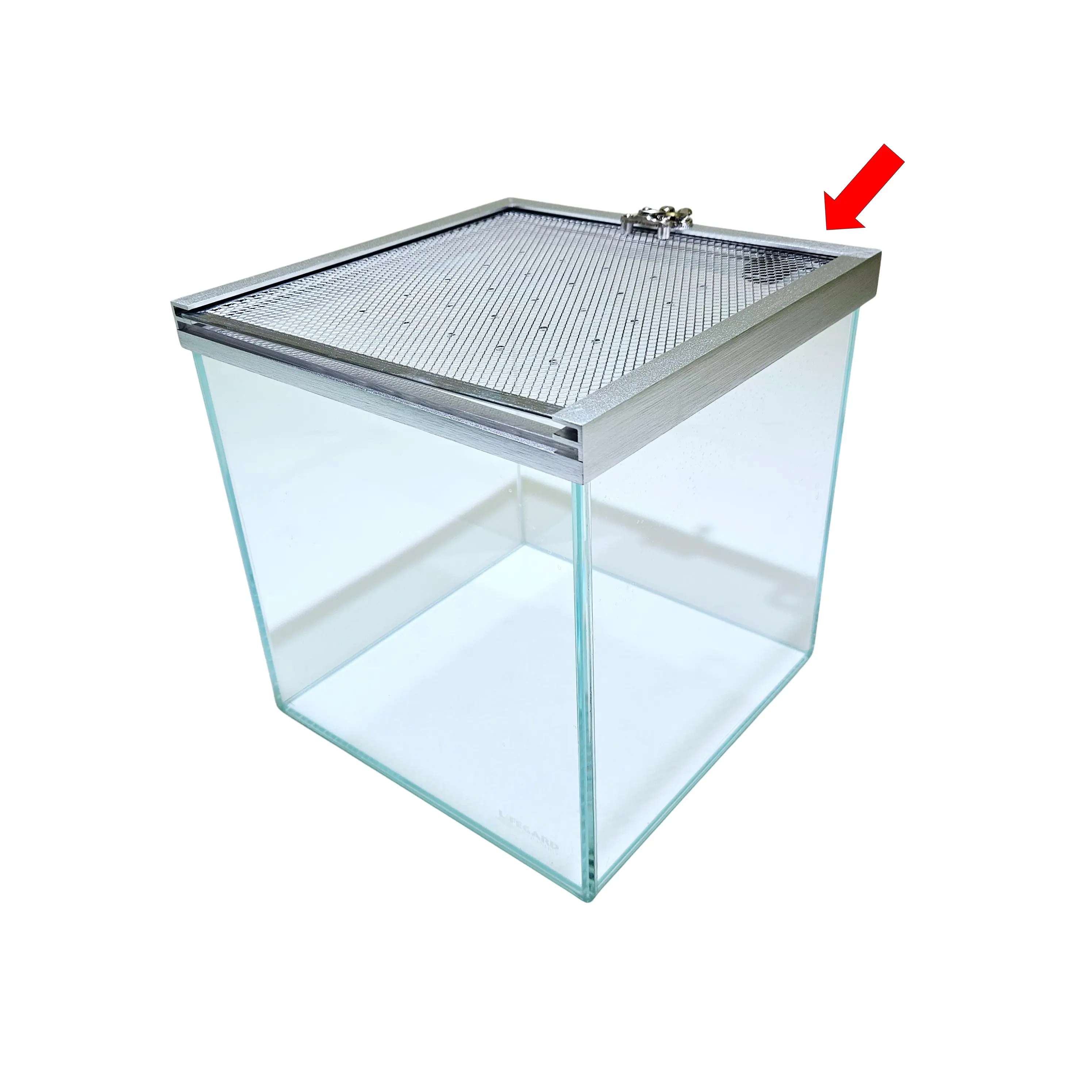 3 Gal Nano Cube Aquarium Lid, Minimalist Rust-Resistant Acrylic Lid with Aluminum Frame - Mesh Grid Option, Sliding Access, All Seasons Pet Supplies for Fish & Aquatic Tanks