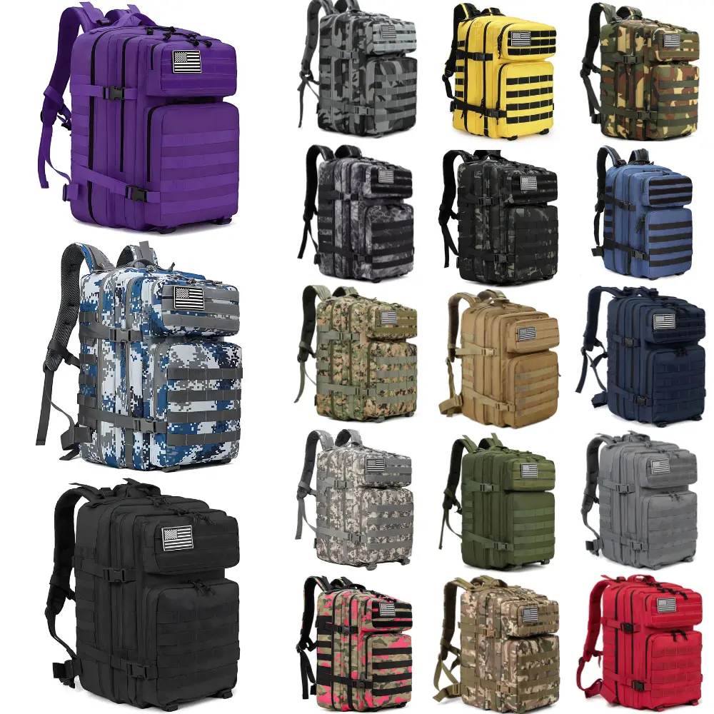 45L Waterproof Military-Grade Army Backpack - Lightweight Durable Multi Functional Hiking Trekking Rucksack, Travel Backpack Carrier for Outdoor Home Supplies Storage, Multi Functional Backpack