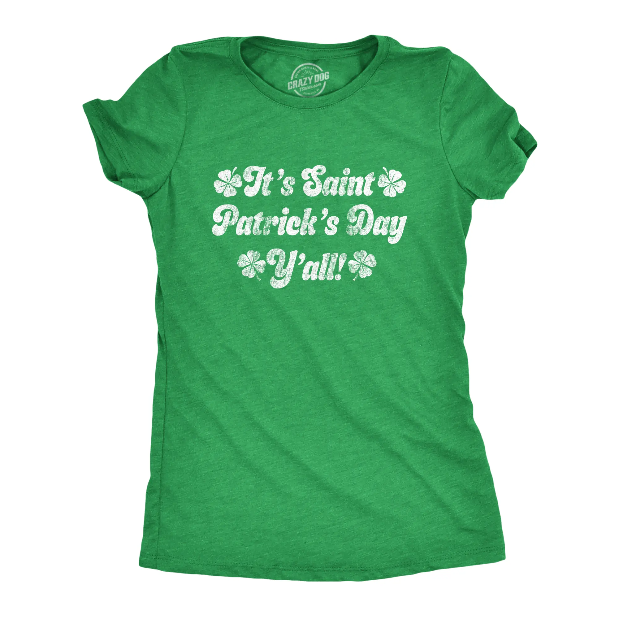 Womens Its Saint Patricks Day Yall T shirt Funny St Patrick Parade Green Cute Funny Womens T Shirts Cute Vintage Fashion Casual Ladies T-Shirt Gift Saint Patrick's Day Tops for Women Women's Novelty Tees Green