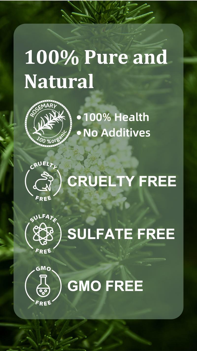 Tgideas RosemaryShampoo - BoostHair Growth, Control Oil & Dandruff,Soothe Scalp lritation & RestoreShine! Haircare Moisture Smooth Moisturizing