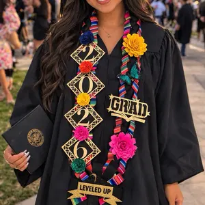 Class 2026 graduations leis Mexico lindo sarape style multi colors