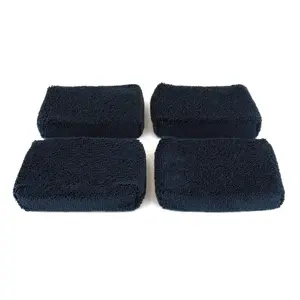 [Block Sponge] Thin Microfiber Applicator Pad (5 in. x 3.5 in. x 0.75 in.) 4 Pack