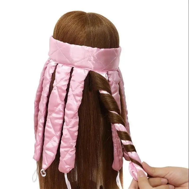 Satin Heatless Hair Curler Headband for Long Hair, Adjustable No Heat Curling Rod with Detachable Straps, Overnight Curlers for Natural Waves and Curls for Women and Girls, Haircare, Heatless Haircare, Natural Curls