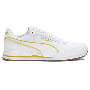 PUMA Mens St Runner V3 Bold Lace Up Sneakers Shoes Casual - White