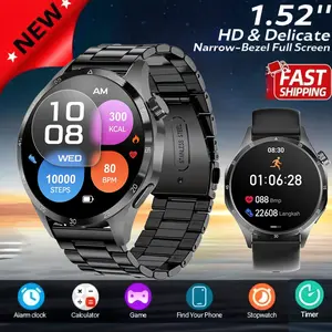 Smart Watch with wireless call 1.85inch Display 280mAh Battery 114 Sports Modes Fitness Tracker Sleep Monitor Tactical Sport Wristwatch for Men Black