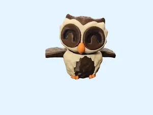 Owl Fidget Spinner – 3D Printed Articulated Toy | Keychain & Desk Buddy