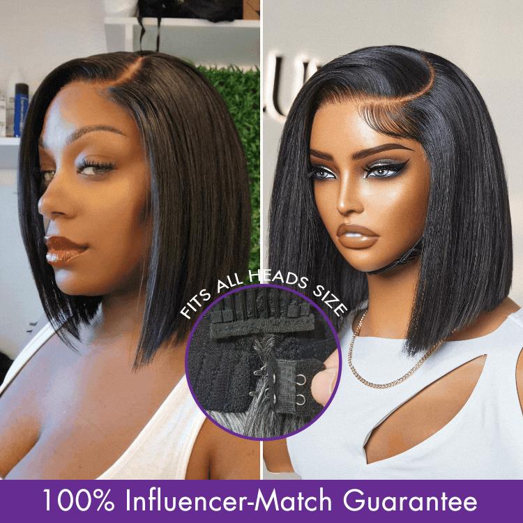 【LIVE 】Luvme  Ready to Go Blunt Cut Bob Closure Short HD Lace Glueless Wig 100% Human Hair Wear Go