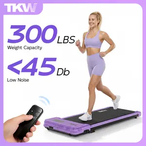 【Grand Opening Sale】TKW Easy Storage Treadmill, Adjustable Incline,Low-Noise Motor Walking Pad, 300lbs Weight Capacity, Remote Control & Wheels for Easy mobility,  Dual Shock-Absorption System，Knee Protection