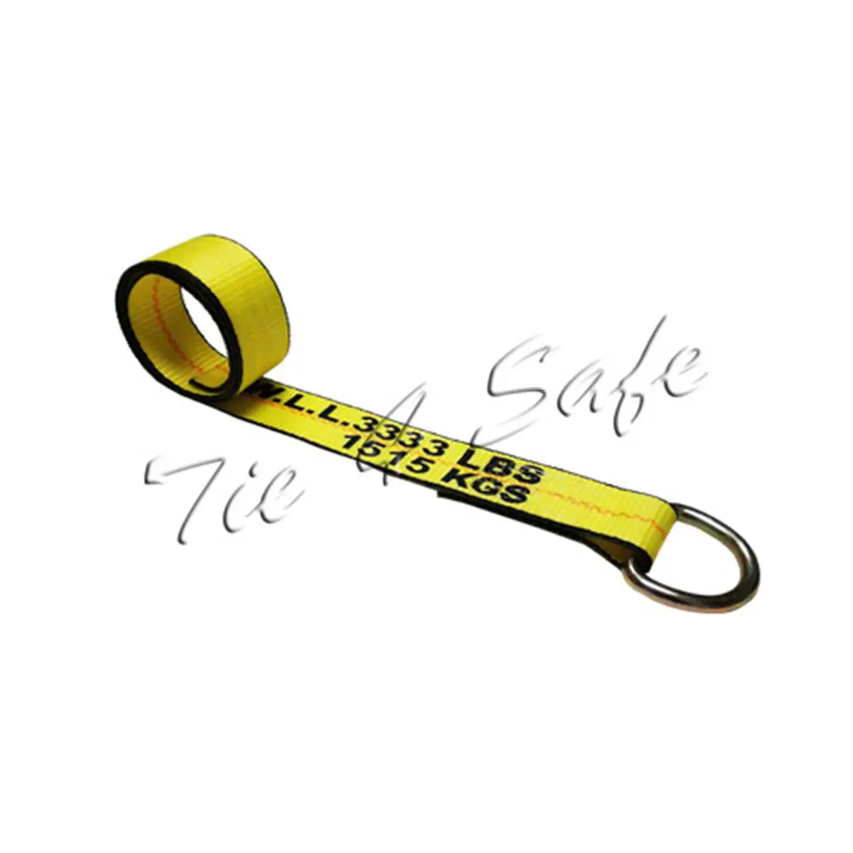 212 MAIN 4-Piece Heavy-Duty Lasso Strap Set with D-Ring Handle - 2 in. x 10 ft., Yellow, for Secure Fastening of High-Load Tools