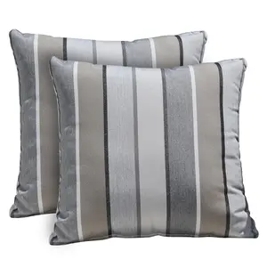 SEEHILL Water-resistant Outdoor Throw Pillow Set of 2, Fade-resistant, Stain-resistant for Indoors and Outdoors with  Extra-thick Padding, Build  For Last, Gray
