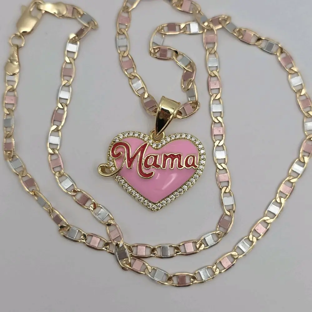 MAMA  HEART  new style chain gold plated no fade  20"inches available   perfect gift for all occasions