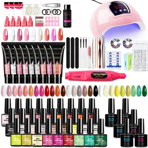 Limegirl Gel Nail Polish Kit with U V Light 18LED Nail Dryer, 27Color Gel Nail Polish Set And 9Color Nail Extension Gel Set with Base and Matte/Glossy Top Coat Nail Art Decorations Manicure Tools DIY Salon Home Gifts luminary  gel  nail gel x nailsupplies