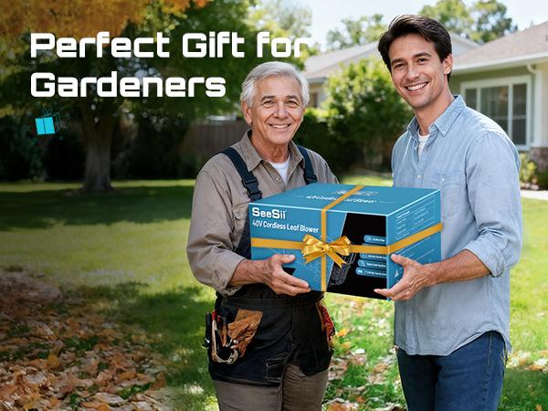 SEESII 40V Cordless Electric Leaf Blower/Snow Blower Cordless, 680CFM/210MPH Brushless Motor with 2 * 5200 mAh Batteries and 2*Chargers, Variable Speed Control & Turbo Button, Electric Blower for Lawn Care/Debris/Dust