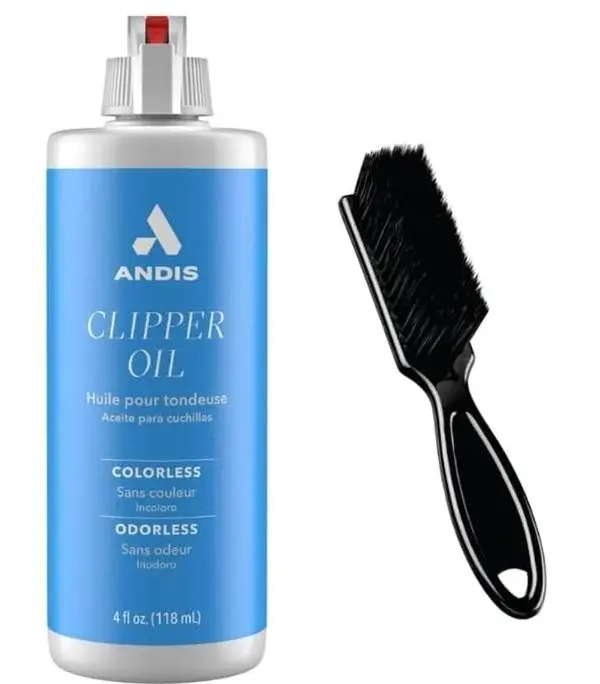 Andis Hair Clipper Blade Oil Set - Specially Formulated for Grooming, Reduces Friction, Includes Hair Clipper and Trimmer Cleaning Brush