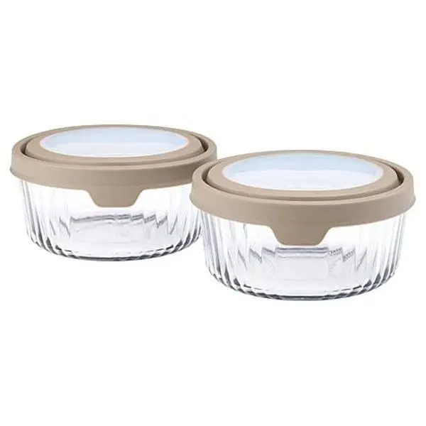 Anchor Hocking TrueSeal 4-piece Sculpted Glass Food Storage Set