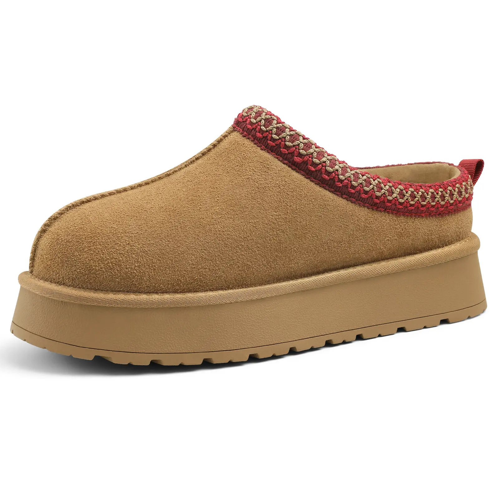 【Back To School】 KIDMI Genuine Suede Fuzzy Slippers for Women Classic Braided Mini Boots Winter Warm House Shoes Indoor Outdoor Slip On Fuzzly Slippers with Fluffy Fur Lining Short Ankle Boots Footwear Shoes For Back To School Suitable For Gifting