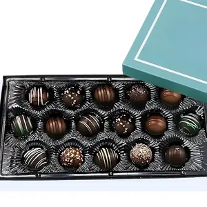 Andy Anand Gluten Free Belgian Dark Chocolate Truffles – Champagne, Rum, Amaretto & Black Forest, 16 Pc Gift Box, 8 Oz