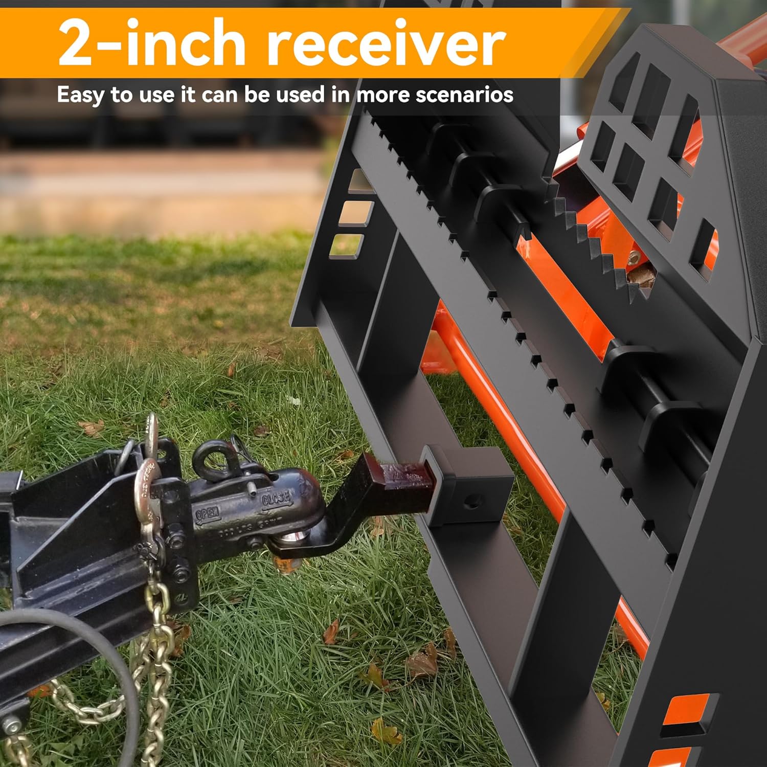 YINTATECH 45" Skid Steer Pallet Fork Frame Pallet Forks 4000lbs 48" Fork Blades for Kubota Bobcat Skid Steer Quick Tach Loaders Tractors skid steer