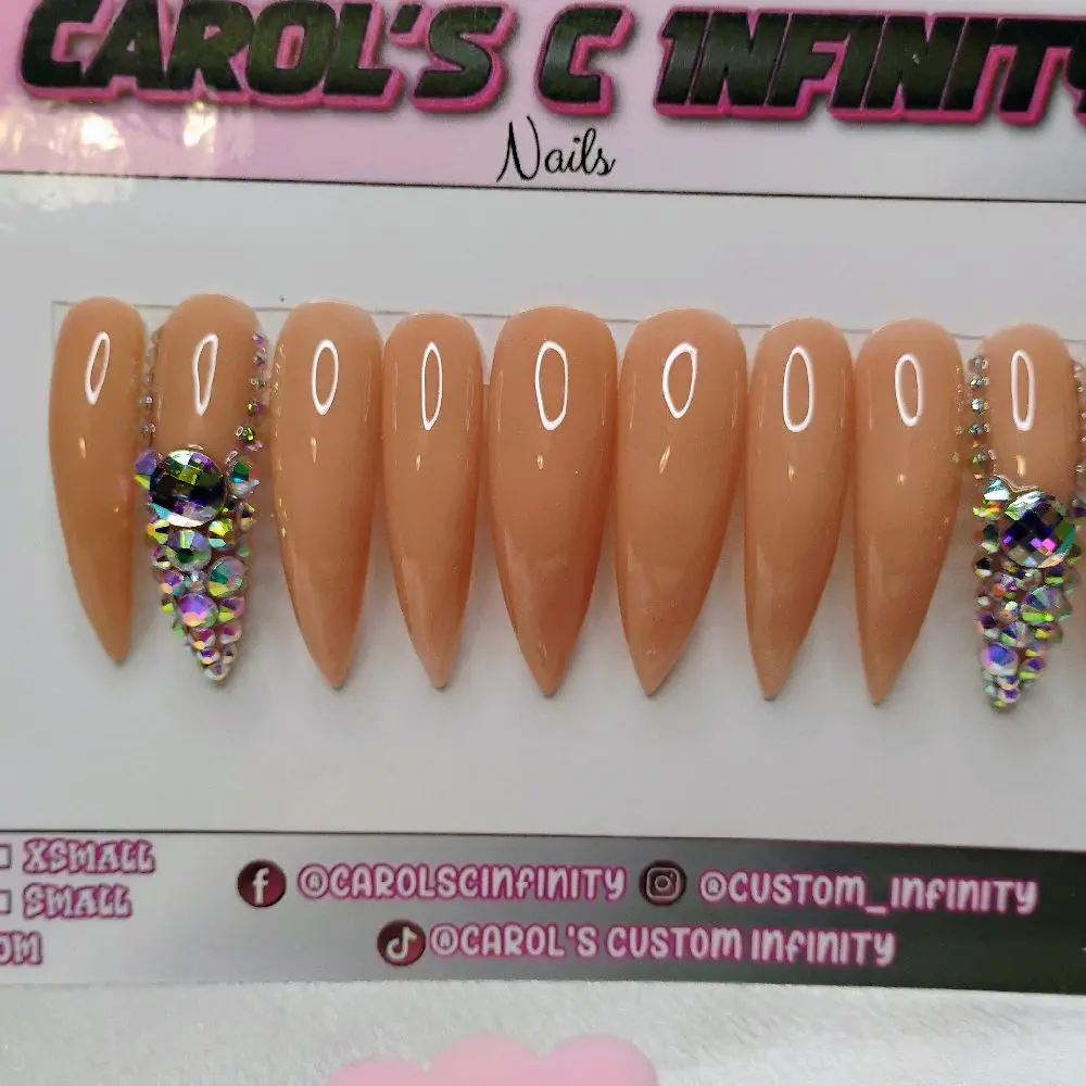 2XL curve stiletto nails