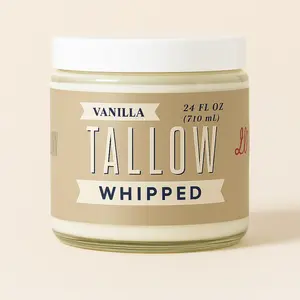 Vanilla Whipped Tallow Moisturizer – 120,000+ Sold | Premium Beef Tallow Skincare | Lady May Tallow