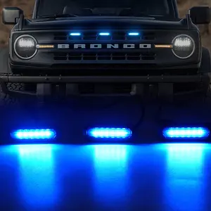 RGB+White Color Grille Lights Kit for 2021-2025 Ford Bronco
