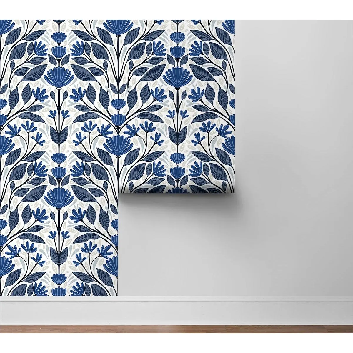 NextWall Folk Floral Peel and Stick Wallpaper