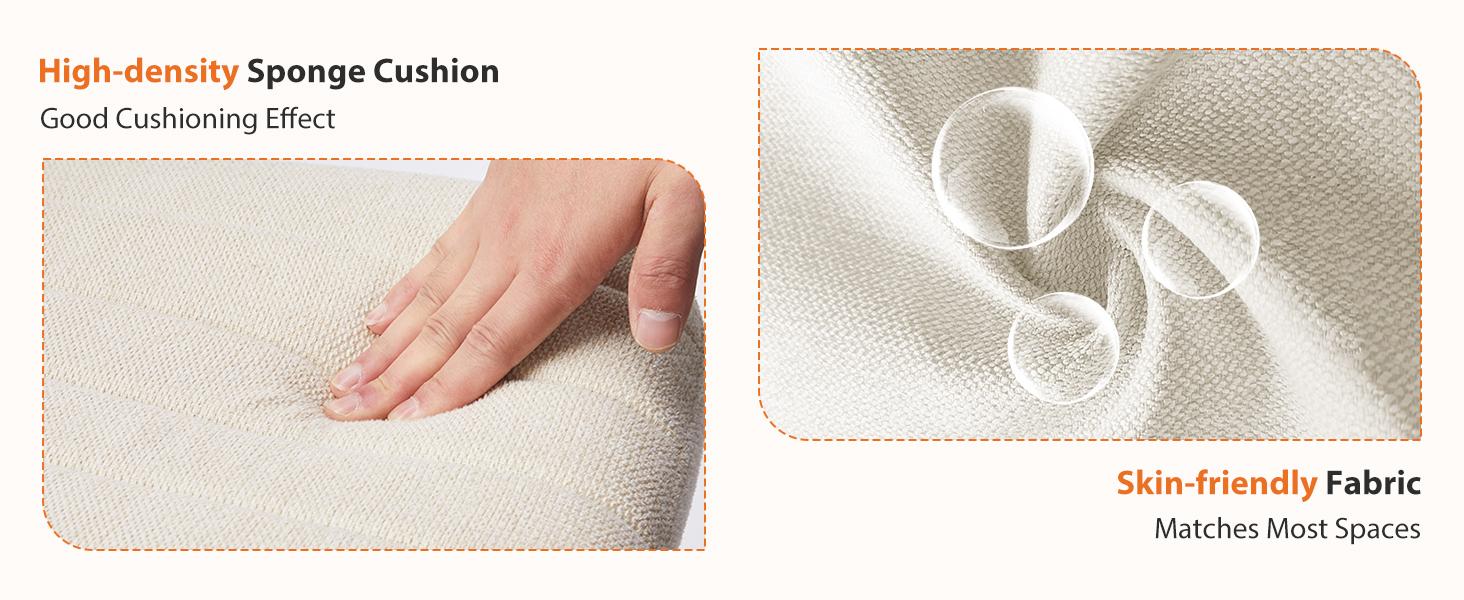 Furnest Furniture Indoor Furniture Chairs Criss Cross Office Chair with Wheels, Wide Armless Home Office Desk Chair with Dual-Purpose Base, Swivel Adjustable Task Vanity Computer Chair