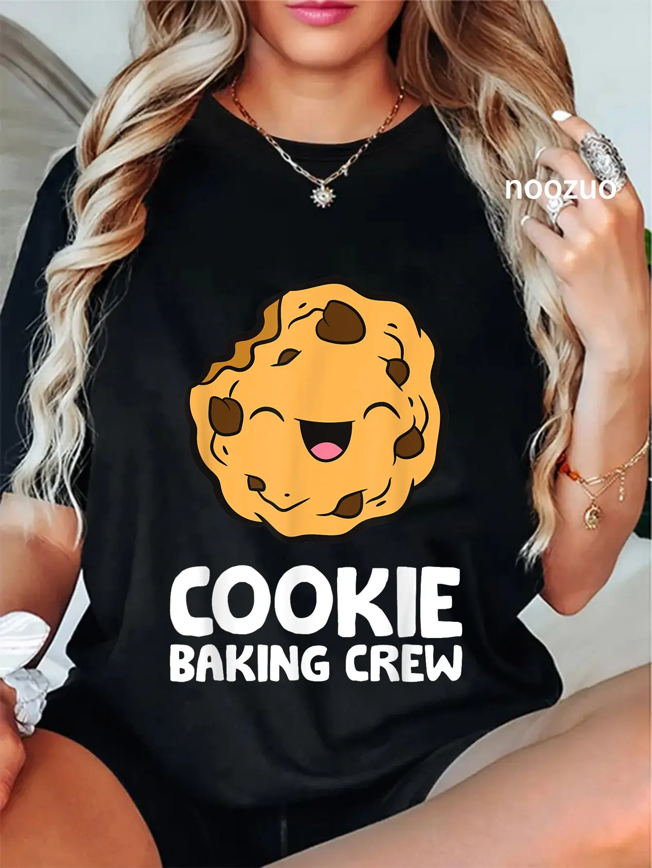 100% Cotton Cute Chocolate Chip Cookie Tees For Cookie Lovers Cookie Baking Crew T-Shirt