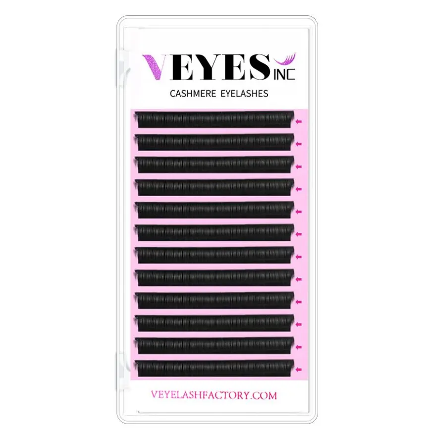 Individual Extensions D-Curl 0.03mm, Ultra-Fine Cashmere Faux Mink with a Deep Black Matte Finish for Professional Wispy & Mega Volume Fans, Eyelashes, Lash Technicians, Ultra-Fine Diameter Options, Makeup, Cosmetic, Lash Extensions, Individual Lashes