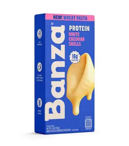 Banza Wheat White Cheddar Shells Mac & Cheese - High Protein Pasta 5.5 oz