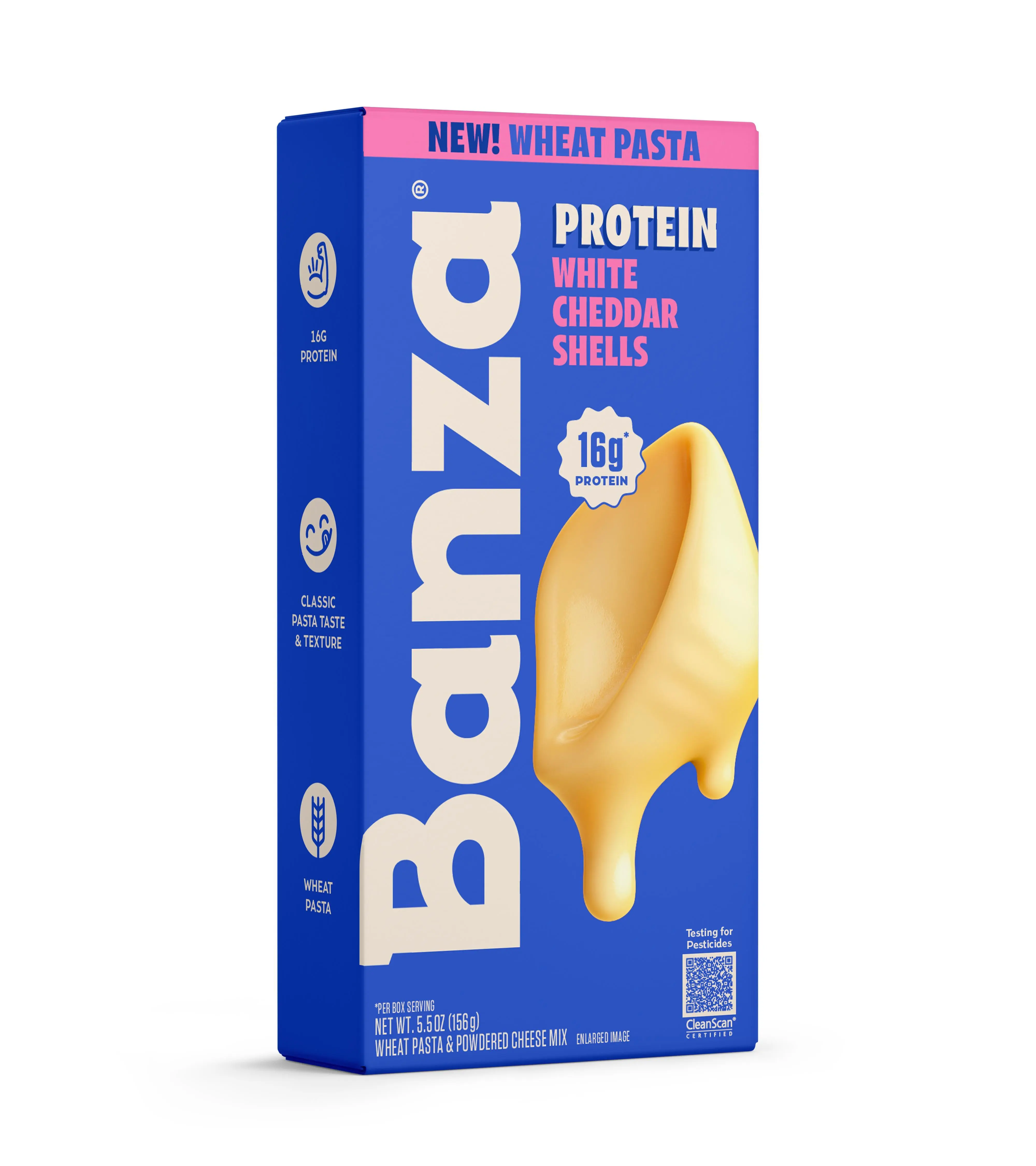 Banza Wheat White Cheddar Shells Mac & Cheese - High Protein Pasta 5.5 oz