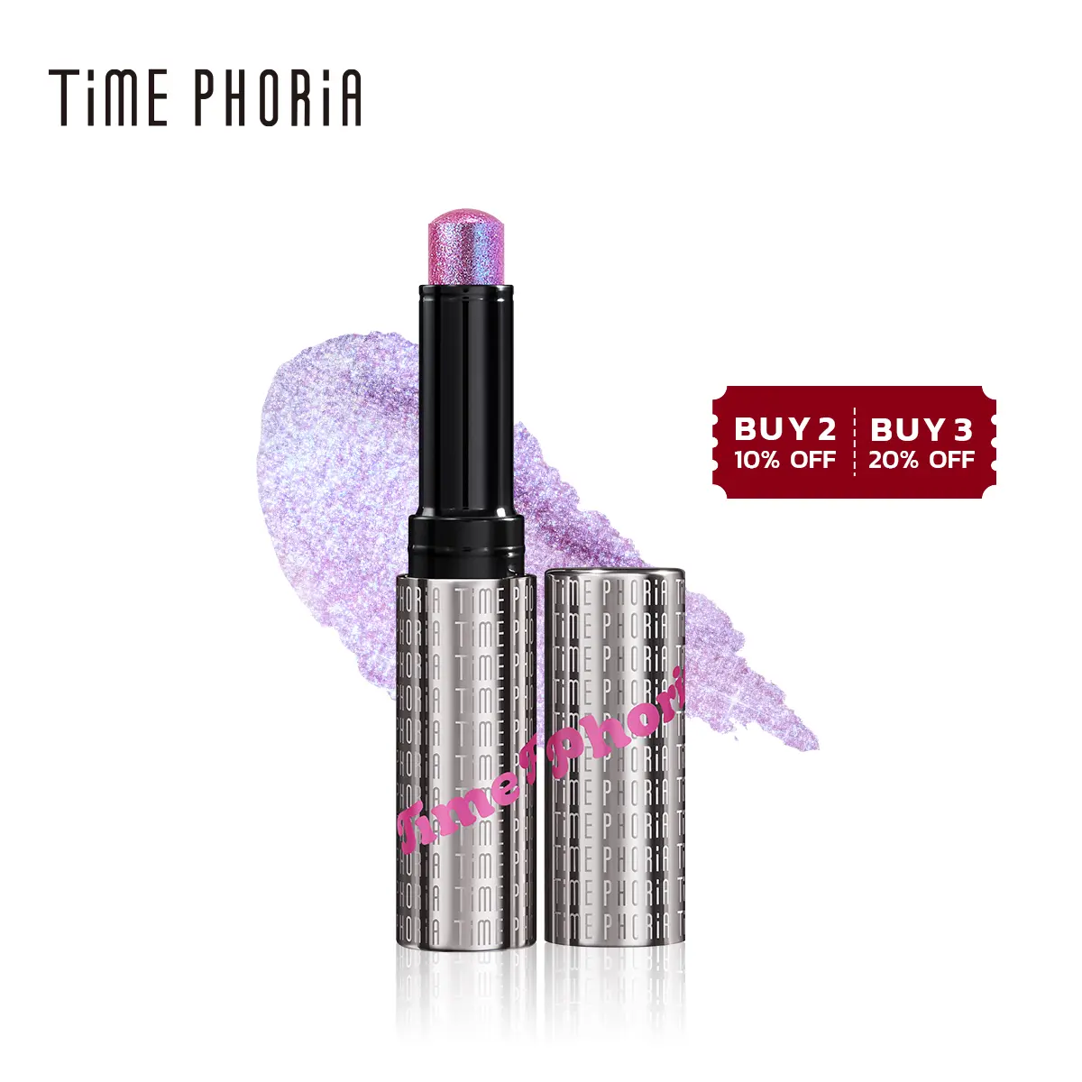 [TIMEPHORIA] New Launch Gel Eyeshadow Stick - Glaze, Metallic, Smooth, Shimmer Make Up Stick for Easy Application & Versatile Looks, Flawless, Blend,back to school