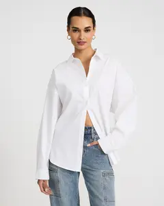 Express Stretch Cotton Poplin Oversized Shirt