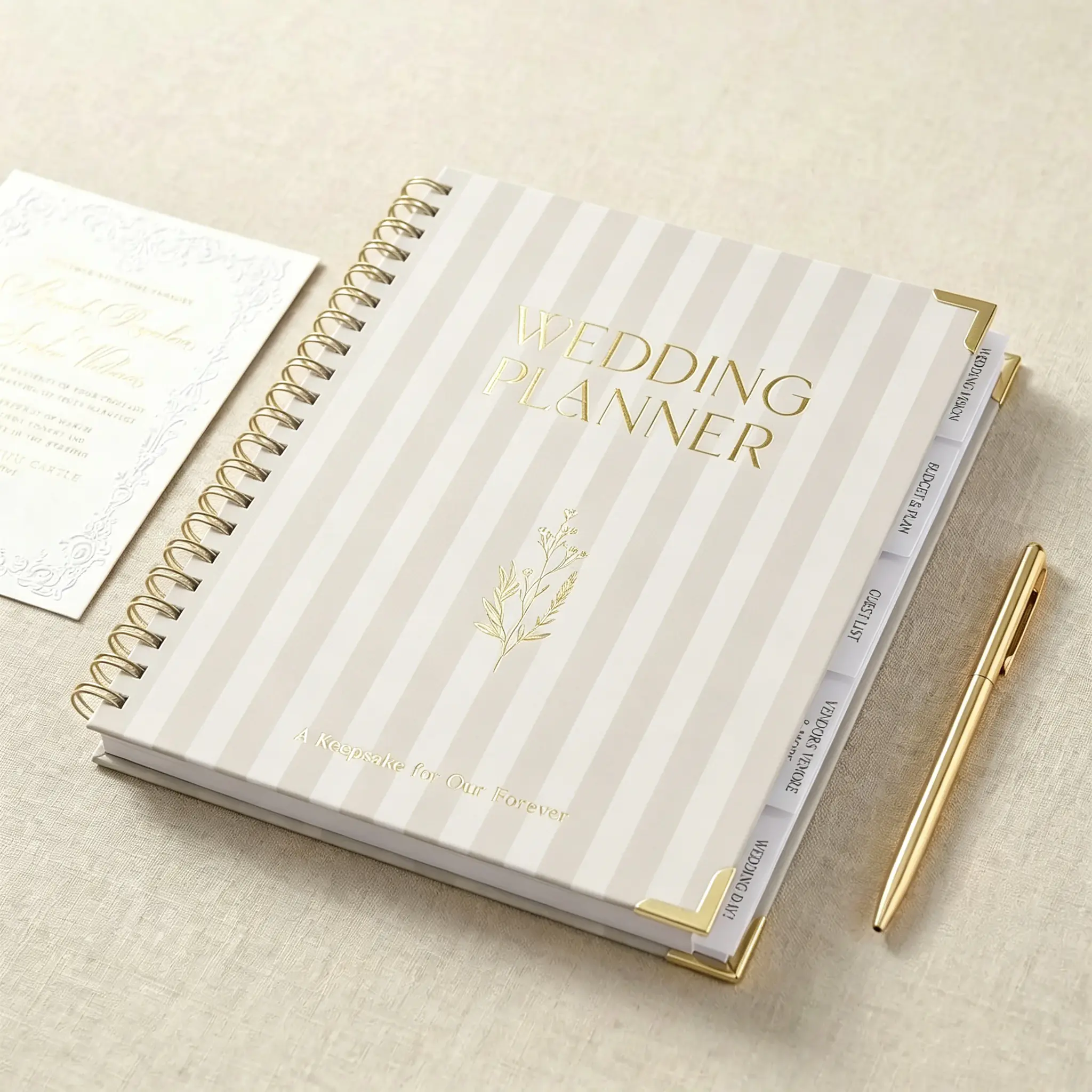 Beautiful Wedding Planner Book & Organizer for Detailed Big Day Planning, Unique Engagement Gift for Newly Engaged Couples, Future Brides & Grooms