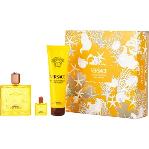 Versace Eros Energy Set-Eau De Parfum Spray 3.4 Oz & Shower Gel 5 Oz & Eau De Parfum 0.17 Oz Mini For Men