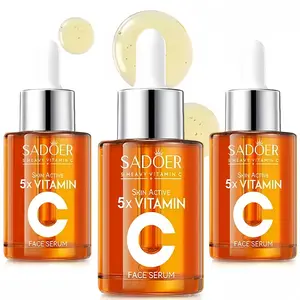 【BUY 1 GET 2 FREE】Vitamin C Face Serum 30ML Hydrating Essence with Hyaluronic Acid & Centella for Dull Skin Uneven Tone Fine Lines Pores Dry Skin Moisturizing Toner
