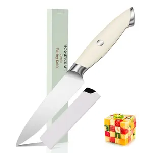 Razor sharp Household Peeler & fruit knife stainless steel 4.5 inch vegetable knife for kitchen table use perfect gift with comfortable handle  （knife sheath included）