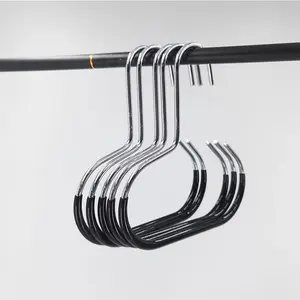 6 durable steel clothes hangers, multi-functional storage, maximizes wardrobe space, hat and coat hanger organizer, space-saving wardrobe solution.