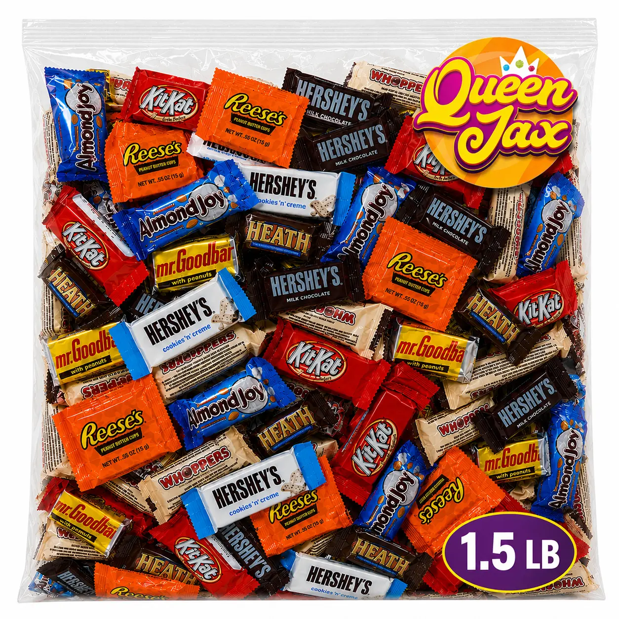 Assorted Chocolate Variety Pack Bulk - 1.5 Lb Bulk Candy Chocolate Mix- Individually Wrapped (Candy Selection May Vary From Picture)