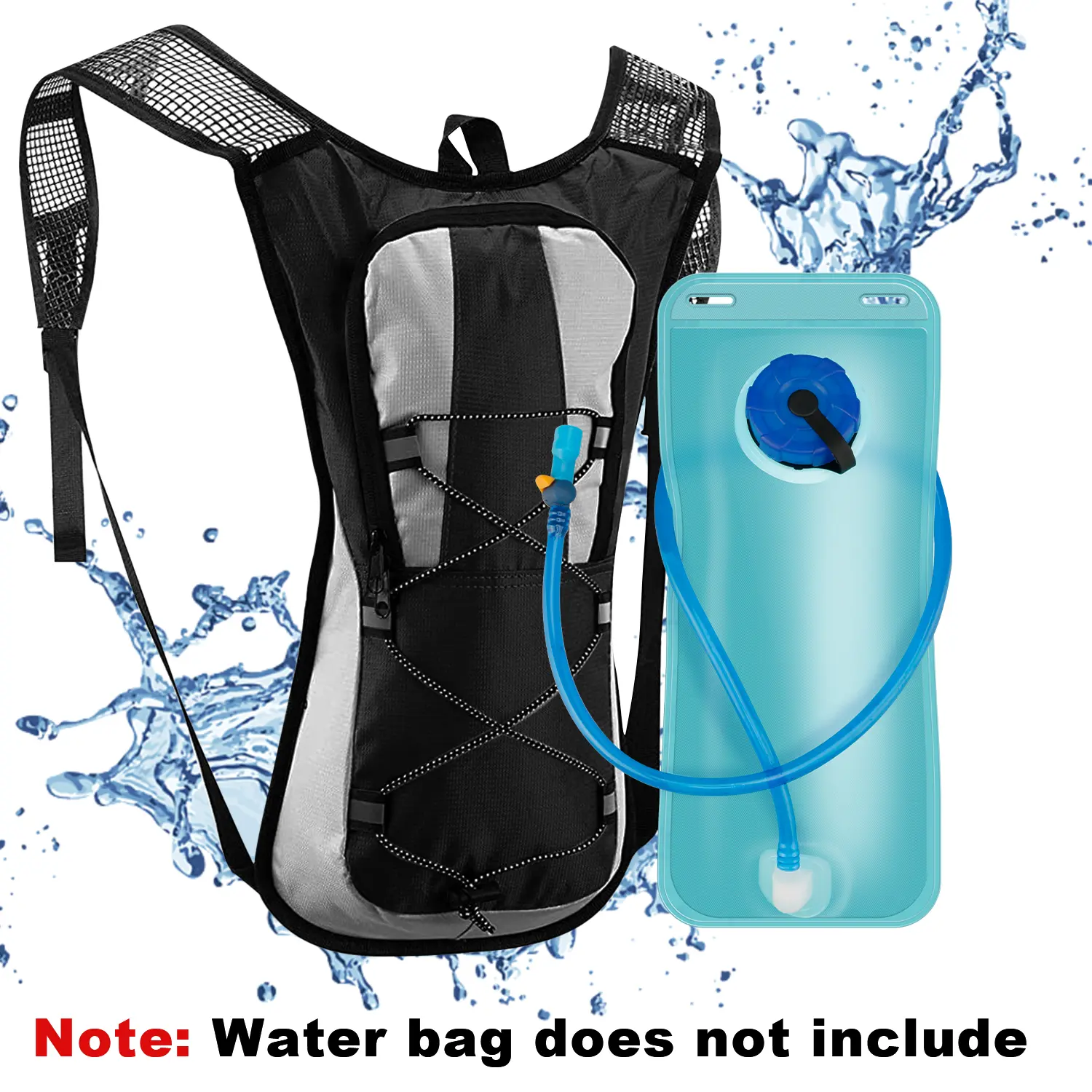 summerwins Military-Grade 2L Hydration Pack (Hydration Backpack), Adults' Tactical Accessories with Multiple Zippers, Weatherproof Design, Adjustable Padded Shoulder Straps, Breathable Mesh Back Panel for Running/Hiking (Water Bladder Not Included), Activ