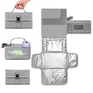 Portable Waterproof Diaper Changing Pad for Babies, Single Hand Use Travel Diaper Mat, Baby Essentials For New Born Unisex Baby Essentials Gift for Newborns