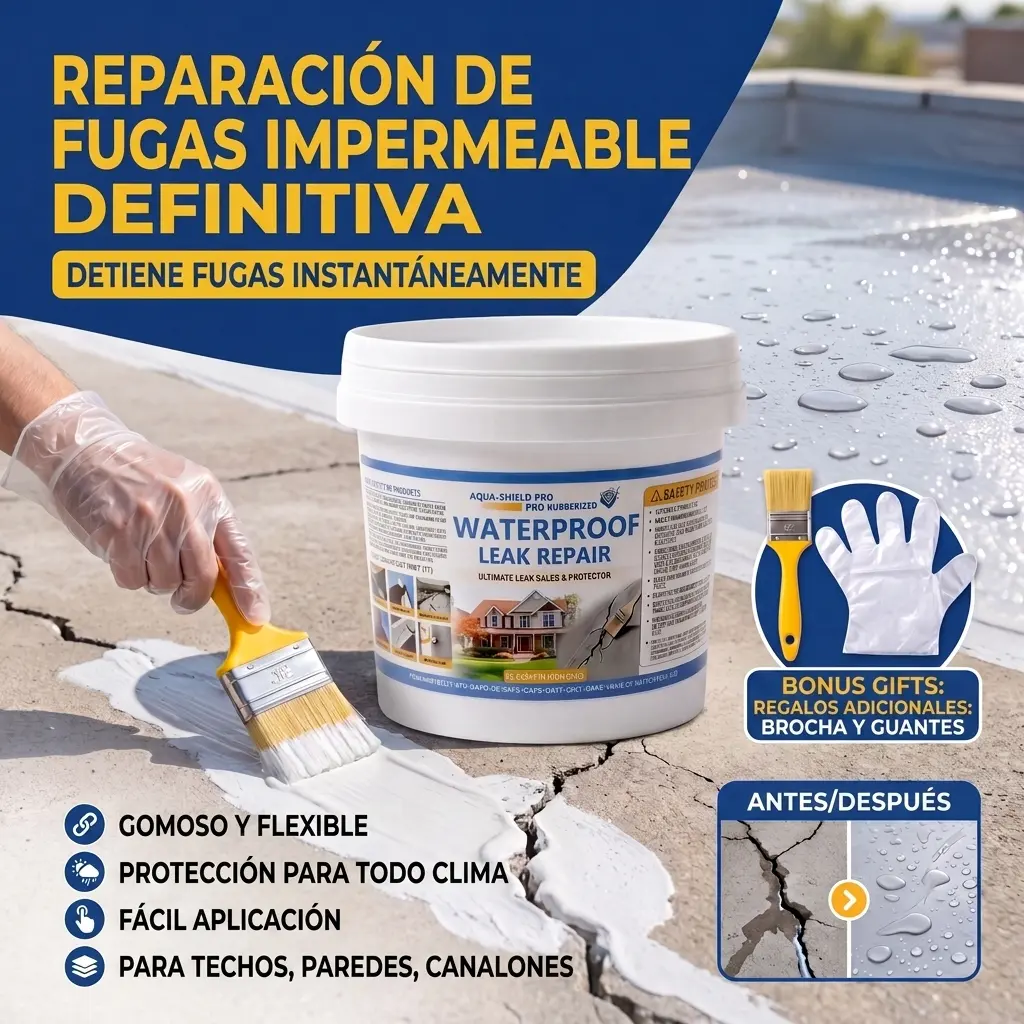 Rubber-Based Waterproof Roof Repair Sealer - 1.1lb/3.3lb/6.6lb/11lb Ready-to-Use, Non-Toxic, Eco-Friendly Sealant with Deep Penetration for Fissures, Walls & Gutters Moisture Proof Design Household Items