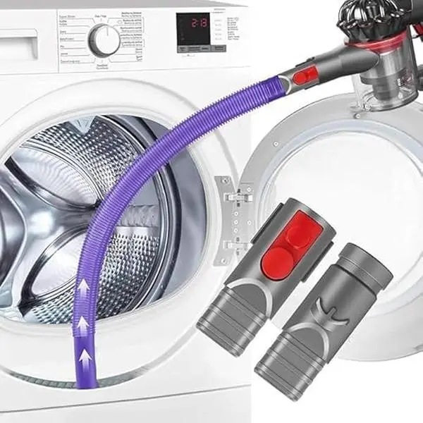 Crevice Tool for Dyson V15 V12 V11 V10 V8 V7 V6 Vacuum Cleaners, Flexible Tumbler Dryer Lint Vacuum Extension Hose Compatible,Flexible Nozzle Brush Accessory for Dyson (Purple)