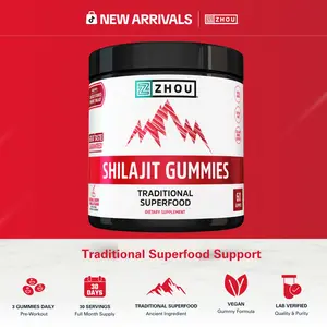 Zhou Shilajit Gummies for Adults – PrimaVie Shilajit Extract Supplement with 250 mg for Cellular Energy & Daily Wellness Support