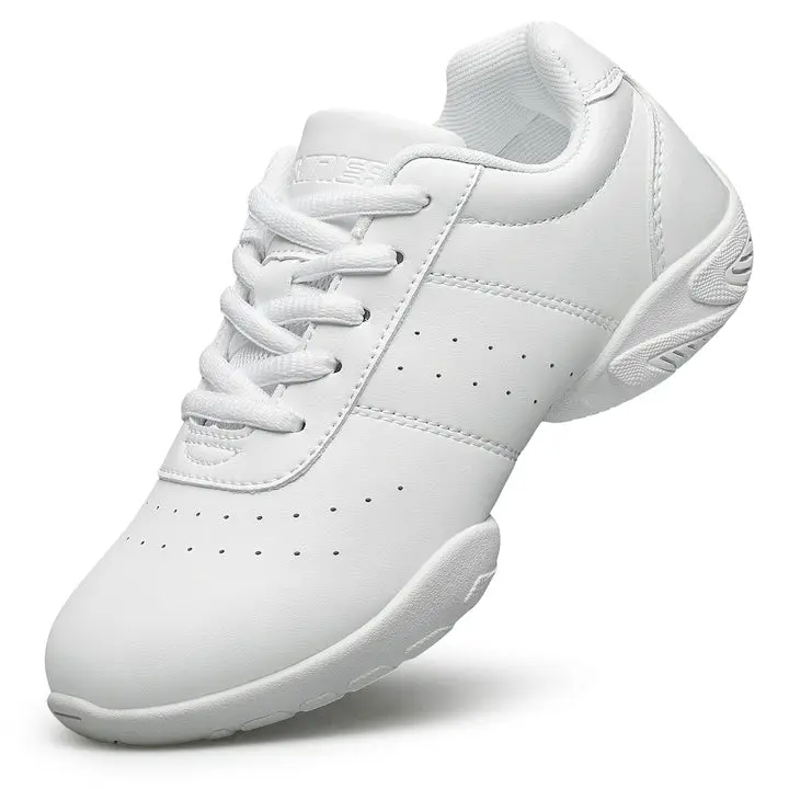BAXINIER Cheerleading Dance Shoes - Breathable Rubber Sole, Flexible Youth Fitness Gymnastic Tumbling Competition Sneakers, Dancing, Stunts, Aerobics, Shock Absorption, All Seasons, Anti-Slip