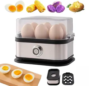 Egg Cooker,2026 New Rapid Egg Cooker 6 Egg Capacity, Soft, Medium, Hard Boiled, Poacher, Stainless Steel Electric Eggs Cooker,Or Hard-Boiled Eggs, Rapid Cook Time, Auto Shut-Off & Boil-Dry Protection