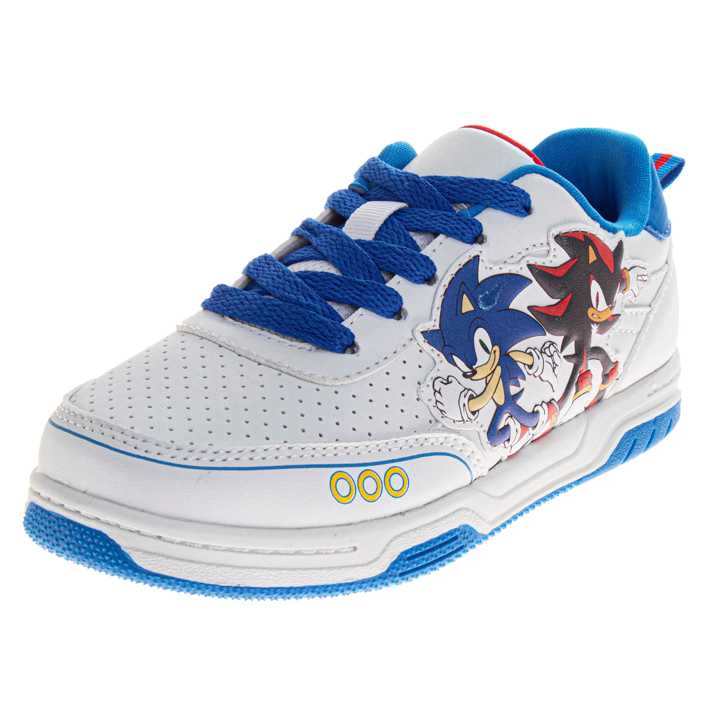 Sonic the Hedgehog Boys Lace-Up Court Sneakers Featuring Sonic and Friends (Big Kid)